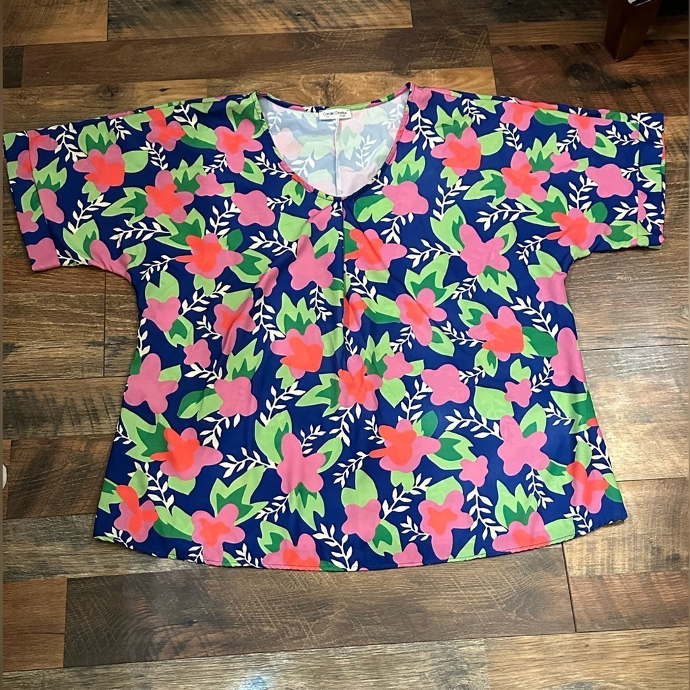 Summer Ready!   Floral Blouse - Size XL